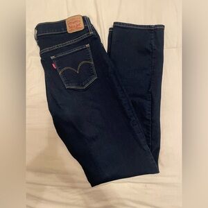 Levi’s 314 Shaping Straight Dark Blue Denim Jeans